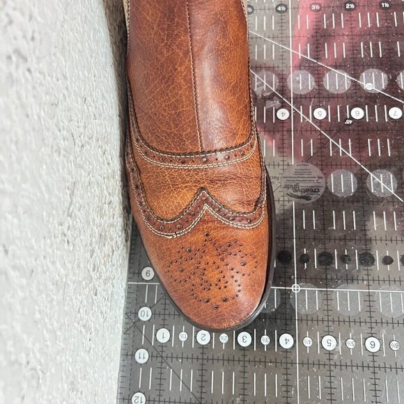 Paolo Lantorno Women Size EU 38 US 7 Brown Leather Wingtip Chelsea Boot - Picture 15 of 15